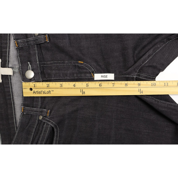 Eileen Fisher Organic Cotton Mid Rise Skinny Jeans Washed Black Gray Sz 8P - Picture 5 of 9